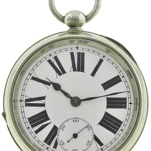 D.F&C. offene Herren- Taschenuhr ca. 1900-1920 Schlüsselaufzug 54,5mm