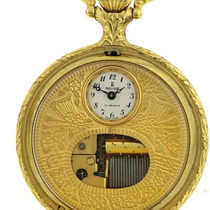 Reuge Herren Prunk Taschenuhr mit Musikspielwerk "La vie en rose" Ref.1016 Ø47mm