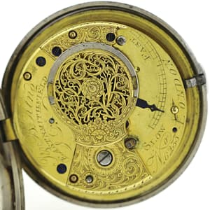 Ts.B. King Doppel Gehäuse Spindel Uhr in Silber 162,7g ca. 1805-1825 Ø 58mm
